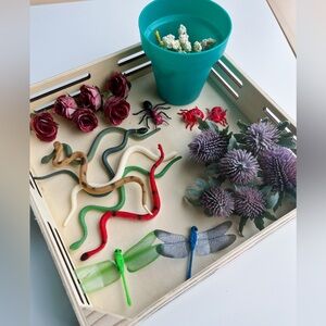 ✨2 for 10$✨ Insect, Reptile, Flower Garden Spring Sensory Bin Toys - Kids